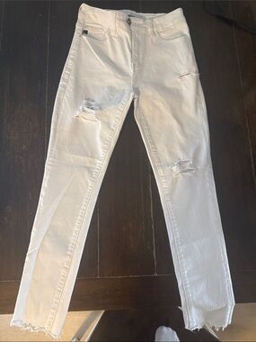 KanCan White Ripped Skinny Jeans